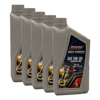 Atlantic 5W30 Fully Synthetic Engine Oil Api Sn Acea C2/c3 Mb 229.31/229.51 Dexos 2 5X1L from B&Q
