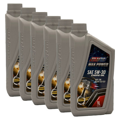 Atlantic 5W30 Fully Synthetic Engine Oil Api Sn Acea C2/c3 Mb 229.31/229.51 Dexos 2 6X1L from B&Q