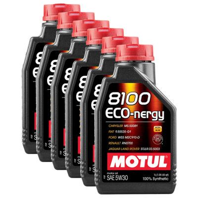 Motul 8100 Eco-Nergy 5W30 Fully Synthetic Engine Oil Acea A5/b5 Rn0700 6X1L from B&Q