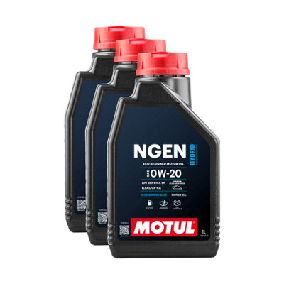 Motul Ngen Hybrid 0W20 Fully Synthetic Engine Oil Api Sp Ilsac Gf-6A 3X1L from B&Q