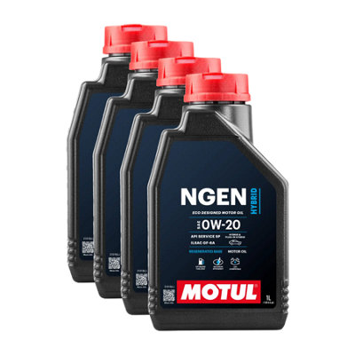 Motul Ngen Hybrid 0W20 Fully Synthetic Engine Oil Api Sp Ilsac Gf-6A 4X1L from B&Q