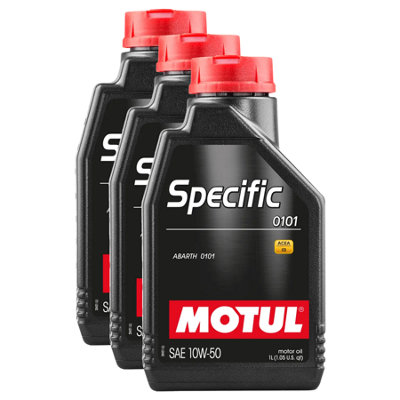 Motul Specific Abarth 0101 10W50 Fully Synthetic Engine Oil Acea C3 Api Sn 3X1L from B&Q