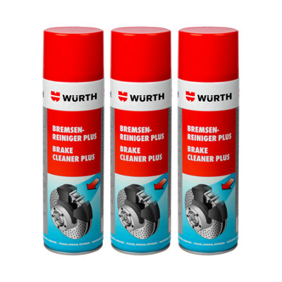 Würth Wurth Professional Brake Cleaner Spray Clutch & Brake Parts DegreaserFast-Drying Cleaner For Automotive Maintenance 3X300Ml from B&Q