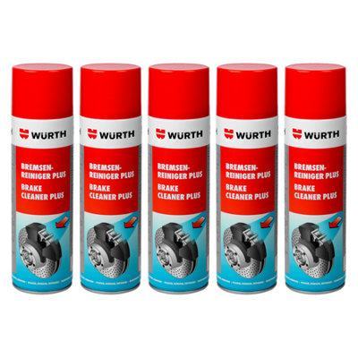 Würth Wurth Professional Brake Cleaner Spray Clutch & Brake Parts DegreaserFast-Drying Cleaner For Automotive Maintenance 5X300Ml from B&Q