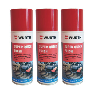 Würth Wurth Car Deodoriser Spray Ac Cleaner Odour Remover Quick Fresh Citrus Scent 3X150Ml from B&Q