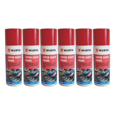 Würth Wurth Car Deodoriser Spray Ac Cleaner Odour Remover Quick Fresh Citrus Scent 6X150Ml from B&Q