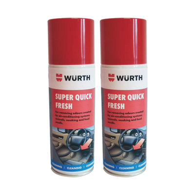 Würth Wurth Car Deodoriser Spray Super Quick Fresh Linen Scent Ac Cleaner 2X150Ml from B&Q