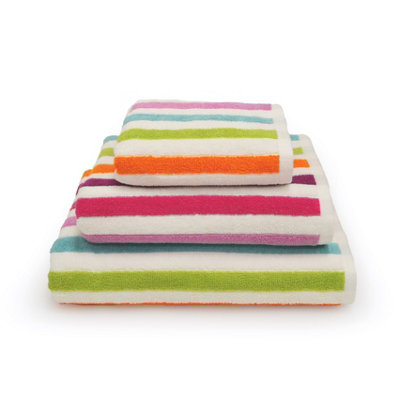 Allure Bath Fashions Cali Multicoloured Striped Towel Set