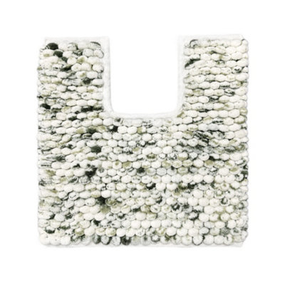 Allure Bath Fashions Marl Chunky Bobble Pedestal Toilet Mat Non SlipGreen from B&Q