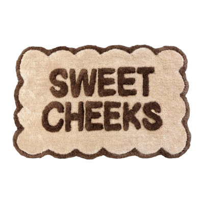 Mooky Mats - Bath Mat - Sweet Cheeks Scalloped - 50 x 80cm - Cream - Image 3