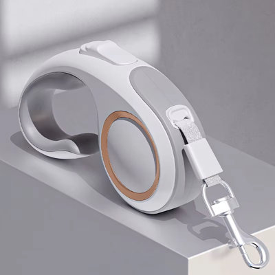 ARLinens Retractable Dog Lead Extending Leash Tape Nylon Adjustable Durable Pet Leash 5M (White) from B&Q