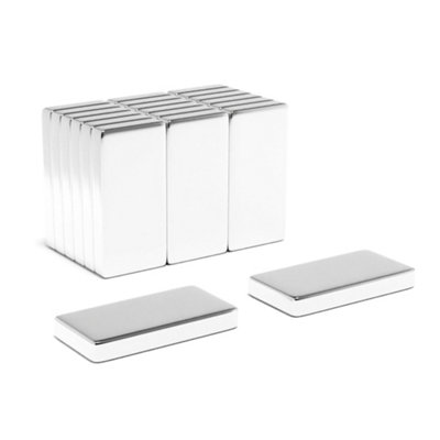 Magnet Store 22mm X 11mm X 3mm Neodymium Block Magnet N45 (4.1Kg Pull)10 Magnet(S) from B&Q