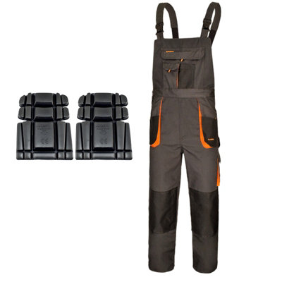 Size Uk42 Eu58  Artmas Classic Orange Bib Brace Overalls For Men Durable Workwear With Kneepads And Adjustable Fit from B&Q
