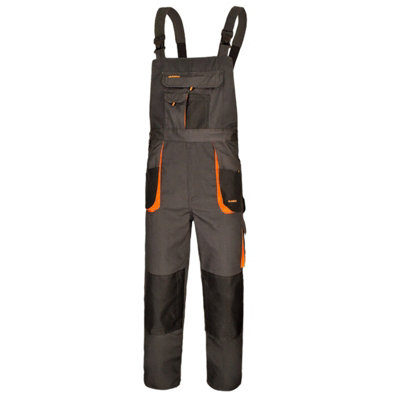 Size Uk46 Eu62 Artmas Classic Orange Bib Brace Overalls For Men Durable Workwear from B&Q