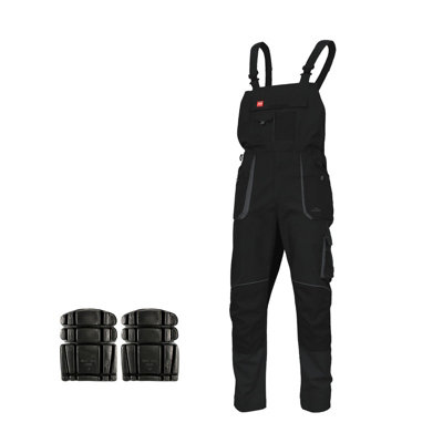 Size Uk34 Artmas Classic 100 Slim Bib Brace Overalls For Men Durable Category I Workwear With Adjustable Straps And Kneepads from B&Q