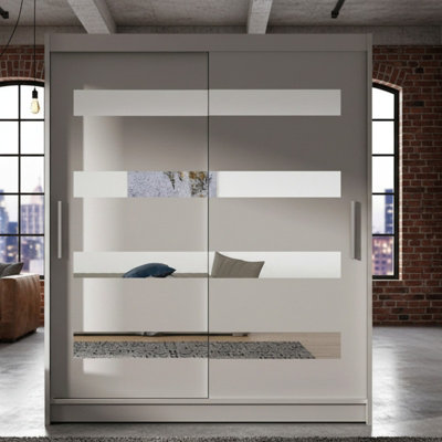 Sliding Wardrobe Westa Xiii 150 Cm With Mirror Panels Cashmere from B&Q