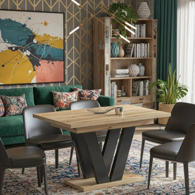 Modern Extendable Dining Table Lara 130 To 210 Cm Evoke Oak from B&Q