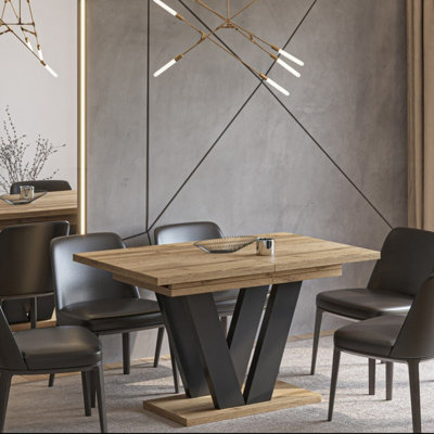 Modern Extendable Dining Table Lara 130 To 210 Cm Wotan Oak from B&Q