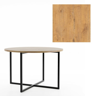  - Modern Circular Coffee Table Tollnes Oak Lancelot