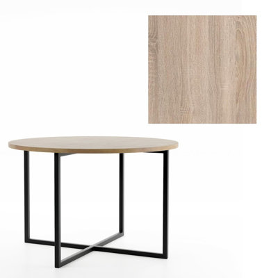  - Modern Circular Coffee Table Tollnes Oak Sonoma