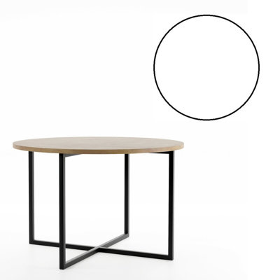  - Modern Circular Coffee Table Tollnes Arctic White