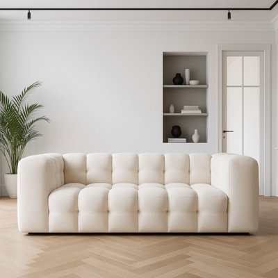 Three Seater Contemporary Sofa Baloo Cream from B&Q