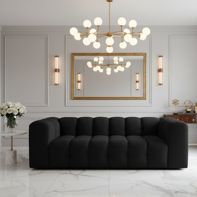 Three Seater Contemporary Sofa Baloo Graphite from B&Q