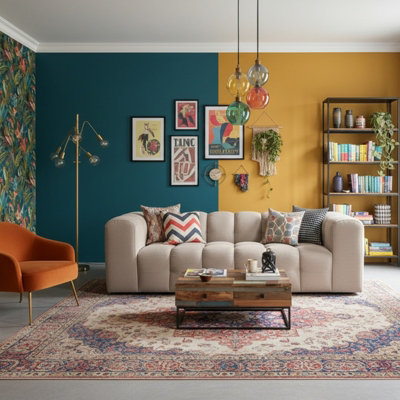 Three Seater Contemporary Sofa Baloo Beige from B&Q