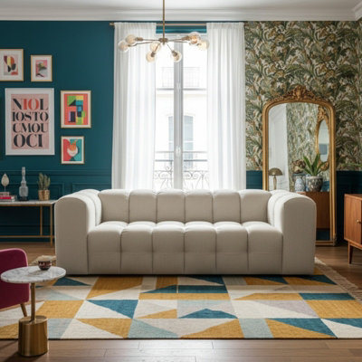 Three Seater Contemporary Sofa Baloo Sandy from B&Q