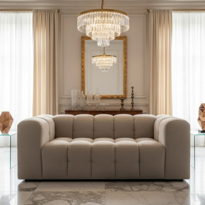 Two Seater Contemporary Sofa Baloo Beige from B&Q