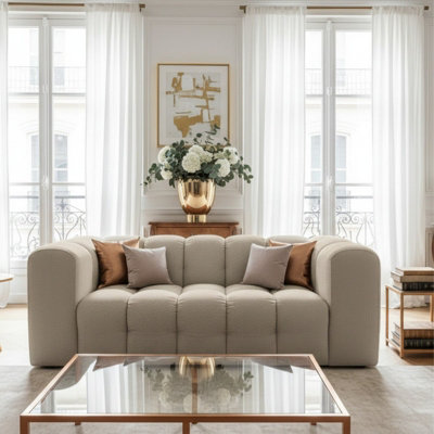 Two Seater Contemporary Sofa Baloo Sandy from B&Q