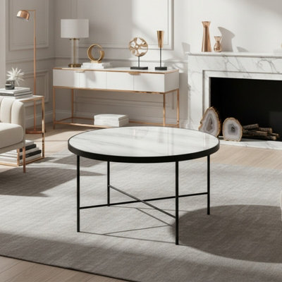  - Tre 600 Elegant Coffee Table 60X60 Cm With Metal Legs Modern Durable Living Room Design Venato