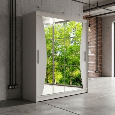 Westa Ix 150 Elegant Mirrored Sliding Cashmere Wardrobe For Contemporary Interiors from B&Q