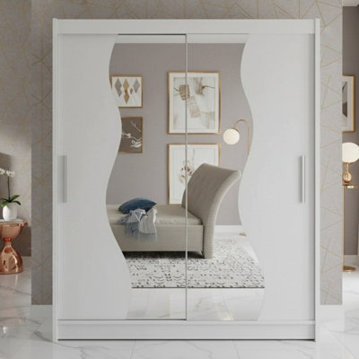 Mirrored Sliding Door Wardrobe Westa S White from B&Q