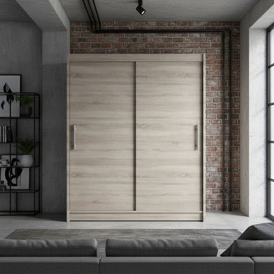 Galeria Modern Sliding Door Wardrobe 150Cm In Truffle from B&Q