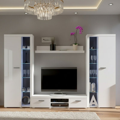 Rumba Xl Living Room Wall Unit White from B&Q