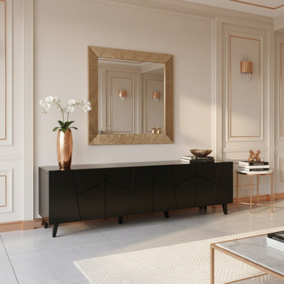 Etna 200 Cm Contemporary Tv Cabinet And Sideboard For Modern Interiors Black from B&Q