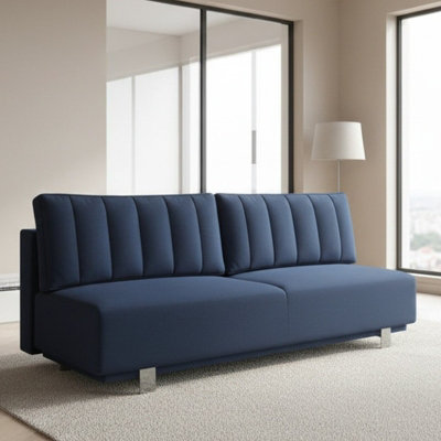 Olivio Modern Sofa With Sleeping Function And Storage Dark Blue from B&Q