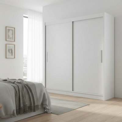 Modern Sliding Door Wardrobe Bega I 180Cm White from B&Q