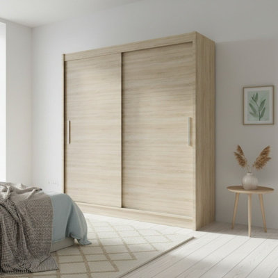 Modern Sliding Door Wardrobe Bega I 180Cm Sonoma from B&Q