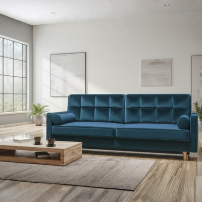 Tivoli Modern Sofa Bed With Sleeping Function And Storage Blue from B&Q