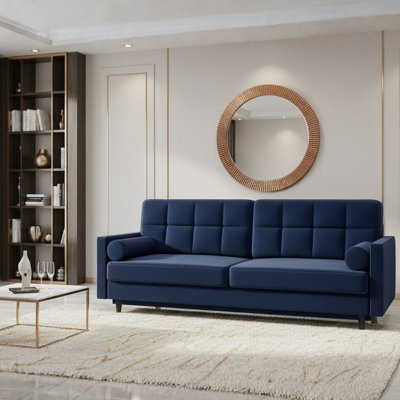 Tivoli Modern Sofa Bed With Sleeping Function And Storage Navy Blue from B&Q