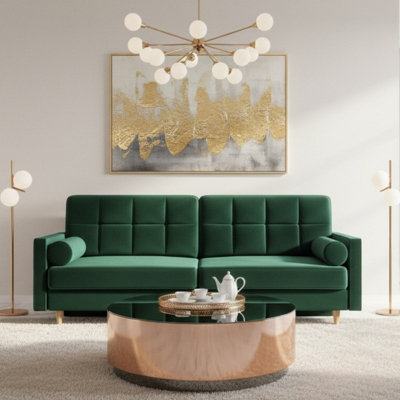 Tivoli Modern Sofa Bed With Sleeping Function And Storage Green from B&Q