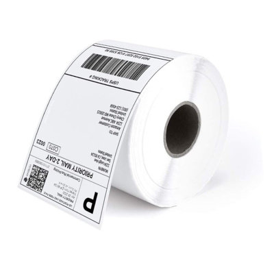 Bortaberg Direct Thermal Labels 101X152mm 4"x6" White Permanent Adhesive Shipping Label Rolls 250 Labels from B&Q