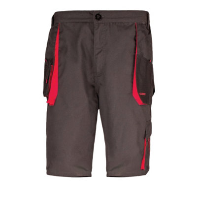ARTMAS Classic Red Work Shorts Durable Poly Cotton Canvas Triple Stitching Multi Pockets Ce Certified 38 40 Inch 56 Eu from B&Q