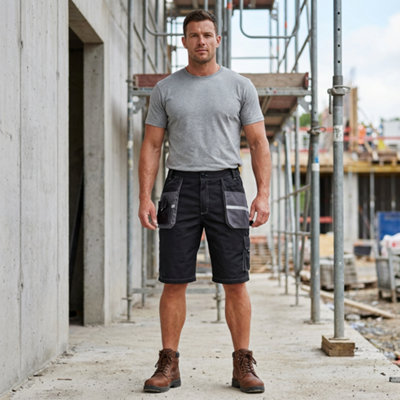 ARTMAS Euroclassic Protective Work Shorts Graphite Canvas Multi Pockets Reflective En Iso 13688 40 42 Inch 58 Eu from B&Q