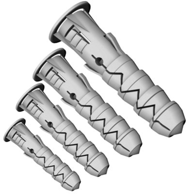 Diyuk M10 X 50Mm Wall Plugs ( Pack Of: 160 ) Expansion Screw Fixings Heavy Duty Multi Purpose Masonry Nylon Plug