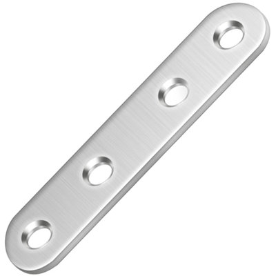 Diyuk Flat Brackets For Wood 96 X 13 X 2mm ( Pack Of: 8 ) Straight Brace, Mending Plates Premium Steel Galvanised Connecting Repair