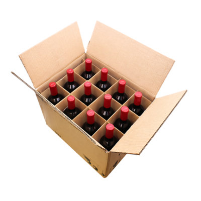 Selfhold Double Wall 12 Bottle Wine Storage Shipping Box With Handholes & Dividers 450 X 350 X 310mm from B&Q