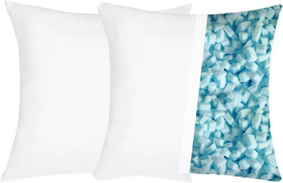 Tt Threadtrade Fluffy White Square Cushions 30 Inch Shredded Foam Soft Plush Quick Rebound Warm Lightweight Pack Of 2 from B&Q